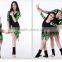 Wuchieal Modal and Printed Crystal Hemp Mother and Child Belly Dance Top and Skirt with Panty