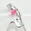 Good Quality Plastic Handle Pink Eyelash Curler With Comb