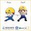 China Southern Power Grid Customize short floss fabric plush stuffed worker doll