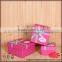 Nice silver foil ribbon paper boxes for gift