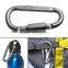 2015 Carabiner Screw Lock Bottle Hook Buckle Hanging Padlock Key Chain for Camping