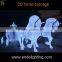 New products 2016 Manufacture Christmas lights motif 3D acrylic pumpkin horse carriage decoration lights