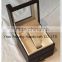 China factory supplier custom hand made black leather watch boxes cases