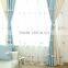 sky blue embroidered with new pattern beautiful curtain for living room