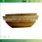 DT022/ 2016 Unique Two Color Tone Large Bamboo Wooden Serving Party Fruit Bowl