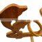 WR002/100% bamboo Material Hot Sale Dolphin Shaped Bamboo Red Wine Rack