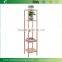 Bamboo Bathroom Tower 5-Shelf Towel Storage Standing Rack Shelving