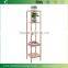 Bamboo Bathroom Tower 5-Shelf Towel Storage Standing Rack Shelving