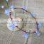 2015hot sale decorative bride wedding faux fabric head wreath blue color