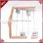 Space-saving 4 tiers metal clips wooden skirt hanger WK5398B