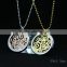 2016 newest stainless steel hollow window diffusing locket pendant
