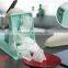 Green plastic cutting tool for cutting food and fruit