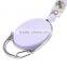 Gifts Retractable Metal Card Badge Holder Steel Recoil Key Ring Belt Clip