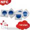 Custom rewritable printable Ntag216 NFC roll sticker