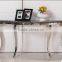 Modern Console table made of stainless steel and marble