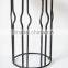 RH-4735 Gramercy Metal Sofa Side Table Wood Top Round Table