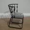 Elegant outdoor chair metal base