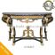 Hand Carved Gold and Black Half Round Marble Altar Table