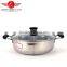 Stainless Steel asia hot pot/two flavor soup pot/chafing dish soup pot with a clapboard
