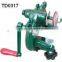 handle operating meat mincer with silver paint
