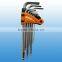 9pc Color Hex Key Wrench (Ball end)/Hand Tools Set HK012