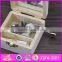 classical handmade wooden hand crank music box with customize W07B032-S