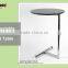 adjustable round wooden snack table