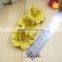 Decorative custom ladies yellow bead leather flower for sandal