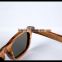 Promotional full wooden frame sunglasses engraved logo, UV400 polarized, polaroid A lens.