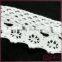 White embroidery guipure lace, water soluble chemical lace trimming for dress