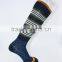 100% cotton fancy knee high strip happy socks men