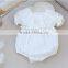 2017 Fall Baby Clothes Romper Girl For Baby Plain Pom Pom Romper