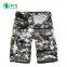 New Style European Fashion Summer 100% Cotton Baggy Camo Cargo Shorts for Men