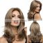 Cheap Cosplay Lady Curly Wig Women Gold Color Long Wavy 100% Heat Resistant Synthetic Fiber Wig