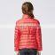 Girls Light Warm Padded Jacket in Red Printed Colour