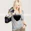 2016 wholesale women's heart pattern o-neck long sleeve t-shirt