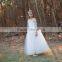 Flower Girls Lace Tutu Wedding White Dress