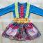 2015 new product baby dress suit long sleeve top and pocket suspender skirt YW-010