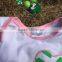 2015 St Patrick shamrock baby romper kids dresses cottom romper with matching necklace and bow set