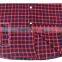 Latest custom flannel shirt for men red black checks mens dress shirts