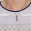 New Fashion Stainless Steel gold plated Column with latter pendant for DIY pendant Necklace