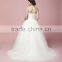wedding dress 2017 A-line Strapless Court Train Organza ball gown bridal gowns Wedding Dress AS281