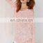 latest sweater designs for girls loose knit scoop neckline lightweight pink knitted sweater