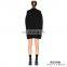 Women Cardigan Sweater Wholesale Black Zip Cashmere Poncho Sweater