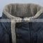 latest design mens winter thick paded denim handsome parka coat