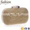 CR Europe designer developed and approved irregular surface straw pattern metal frame long chain silver color ladies clutch bags
