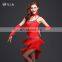 L-7099 Long tassel sexy milk silk latin dance dress