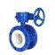 PTFE Full lined flanged butterfly valve D341F