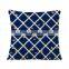 2019 fashion blue gold pattern  linen throw pillow covers for home decor 18x18