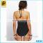 2016 New Fashion Lady Black Casual Sexy Lace One-Piece Swimwear